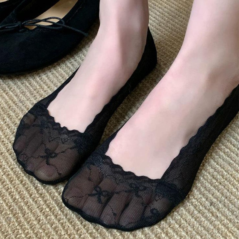 Bow Lace Trim Boat Socks for W - огляд і ціна Invisibility Sock Loafer