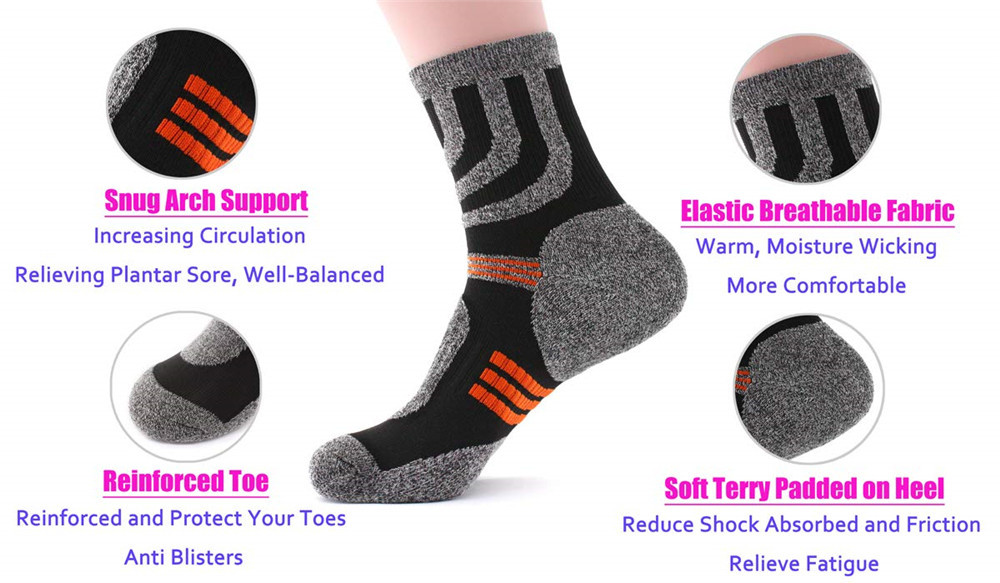 5 Pairs Socks Men Anti Blister - огляд і ціна Wool Hiking Sock